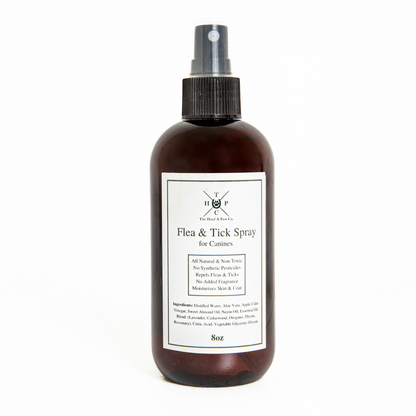All Natural Flea & Tick Spray - For Dogs - 8oz - The Hoof & Paw Co.