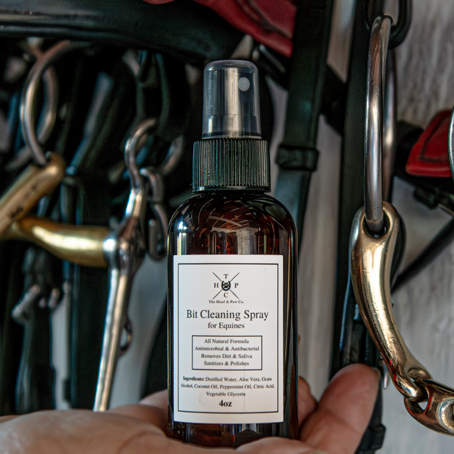 All Natural Bit Cleaning Spray - For Horses - 4oz - The Hoof & Paw Co.
