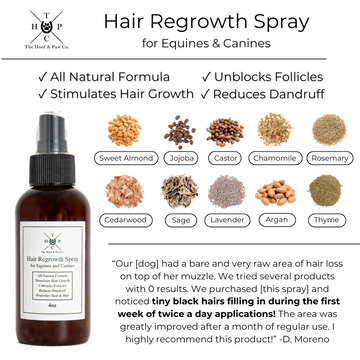 All Natural Hair Regrowth Spray - for Dogs & Horses (4oz or 8oz)