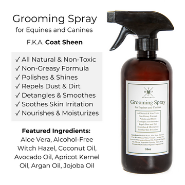 All Natural Grooming Spray - for Dogs & Horses - 16oz - The Hoof & Paw Co.