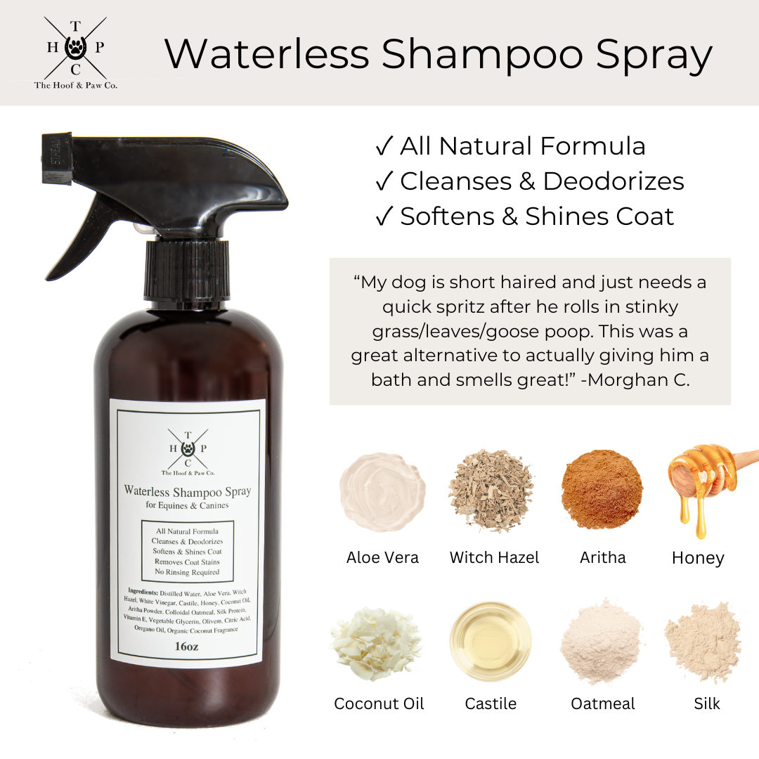 All Natural Waterless Shampoo Spray - For Dogs & Horses - 16oz