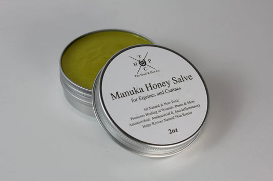 Manuka Honey Healing Salve with Herbal Infusion - For Dogs & Horses - 2oz