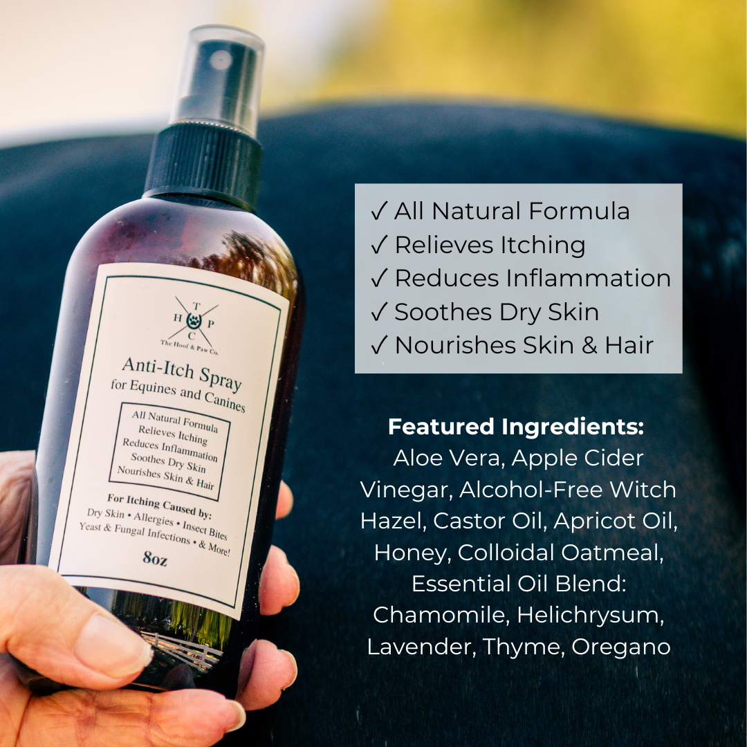 All Natural Anti-Itch Spray - For Dogs & Horses - 8oz - The Hoof & Paw Co.