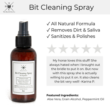 All Natural Bit Cleaning Spray - For Horses - 4oz - The Hoof & Paw Co.