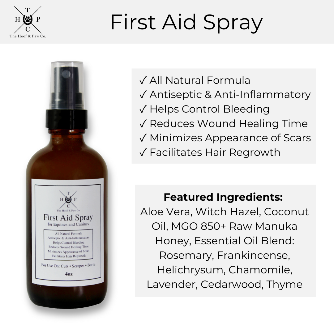 All Natural First Aid Spray - For Dogs & Horses - 4oz