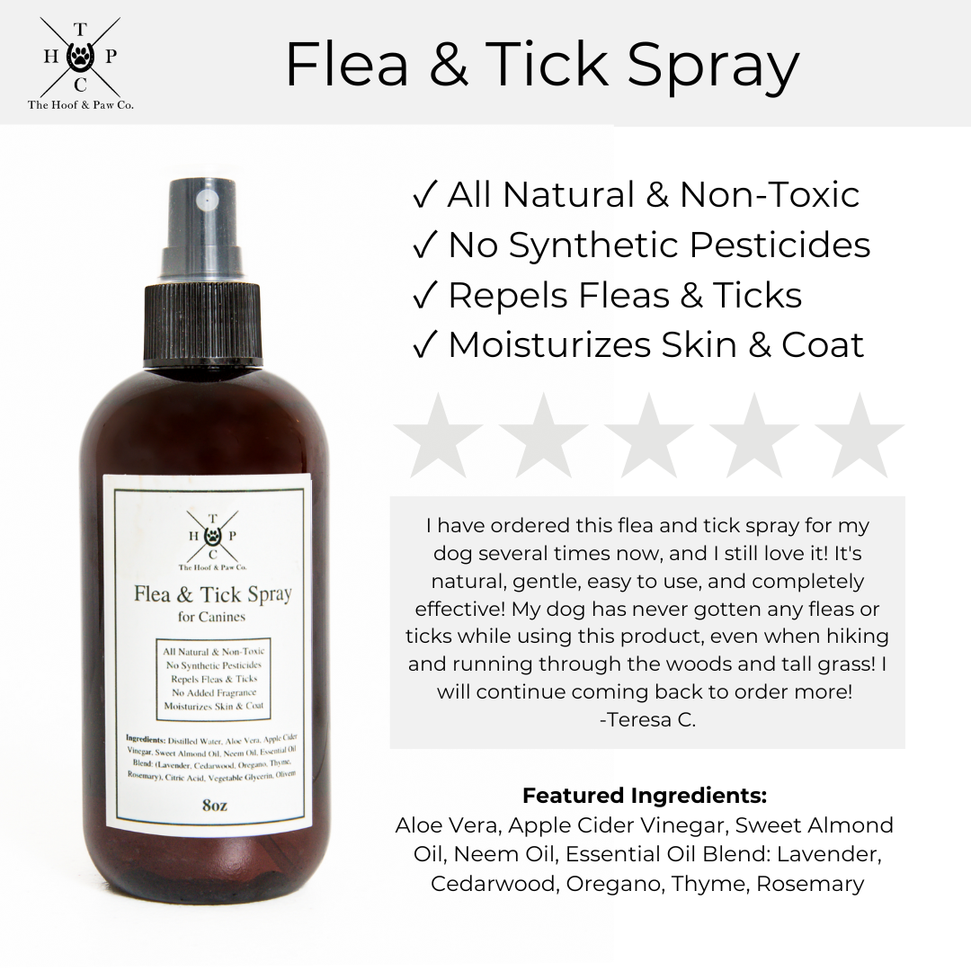 All Natural Flea & Tick Spray - For Dogs - 8oz