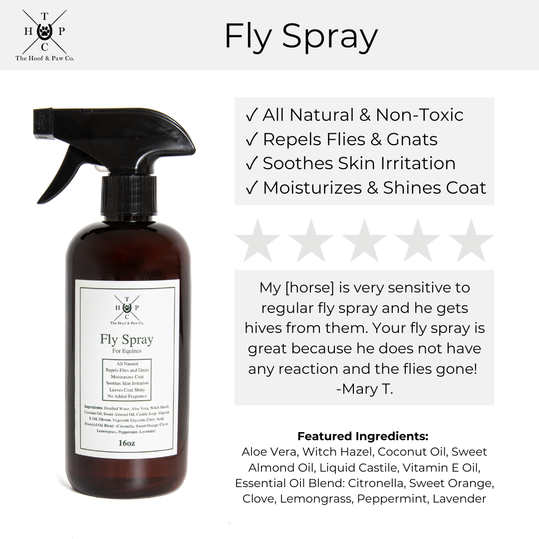 All Natural Fly Spray Repellent - For Horses - 16oz