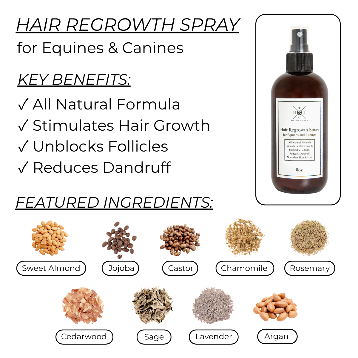 Hair Regrowth Spray for Dogs & Horses