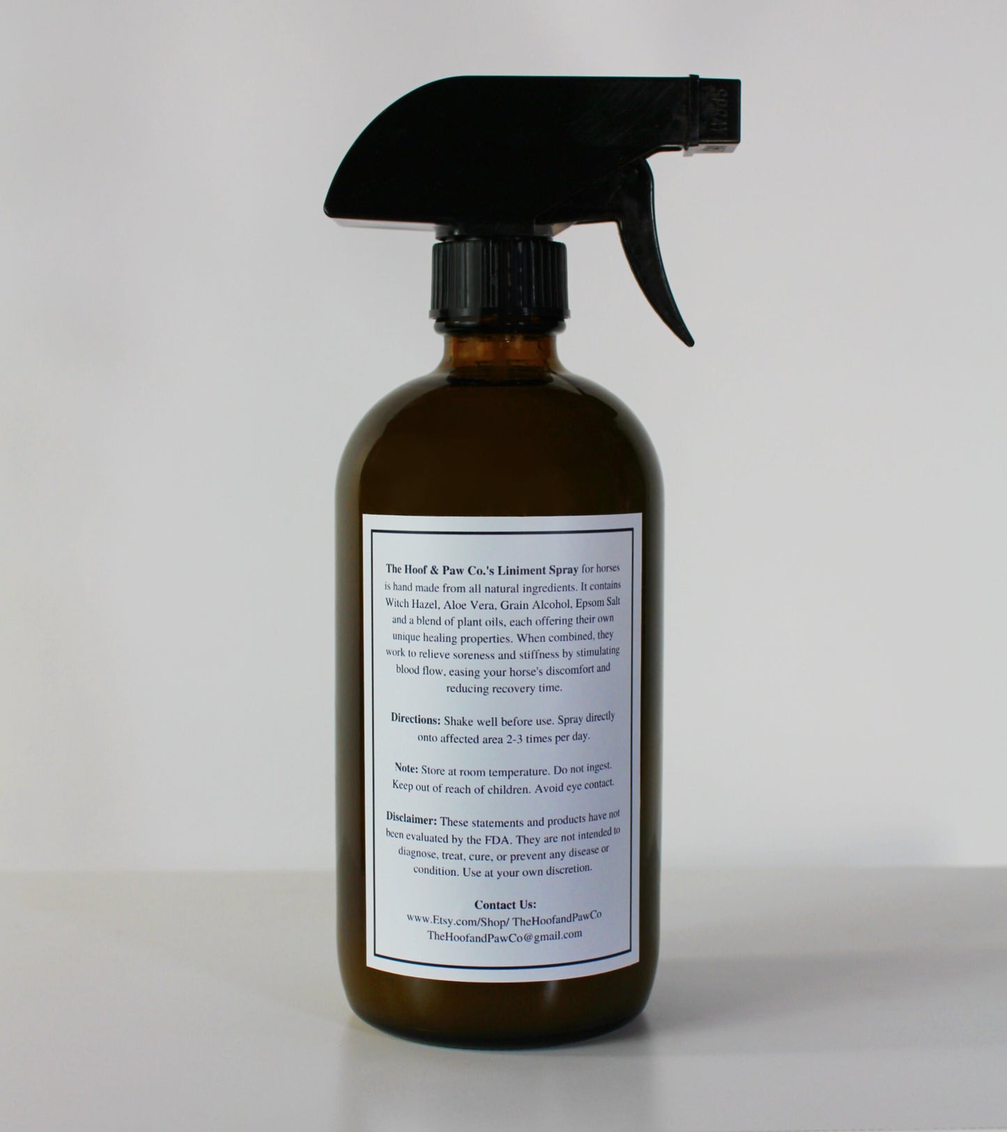 All Natural Liniment Spray - For Horses - 16oz